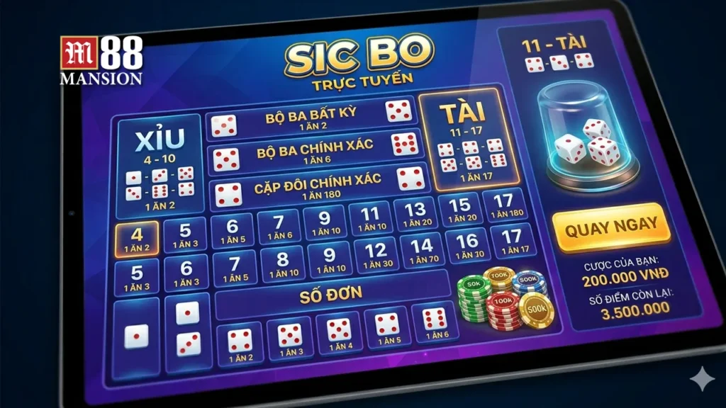cách chơi Sicbo